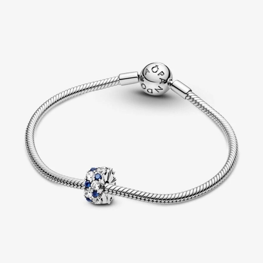 Pandora Clear & Blue Sparkling Clip